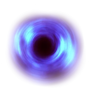 a black hole in the center of a white background