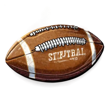 a drawing of a football on a white background