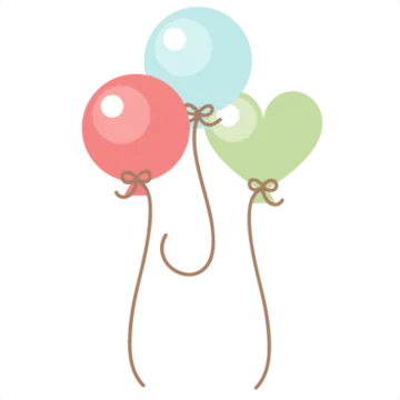 a bunch of balloons on a white background