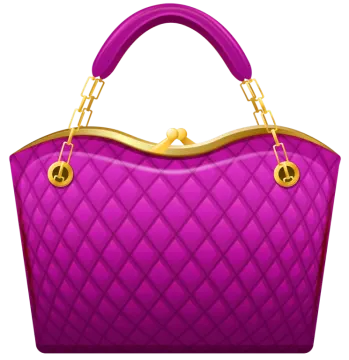 a purple bag on a white background