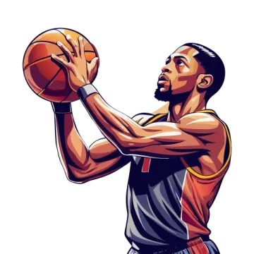a man holding a basketball ball in his hand