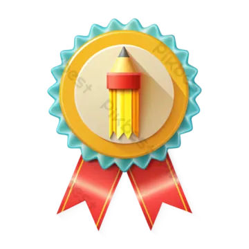 a gold medal with a red ribbon around it