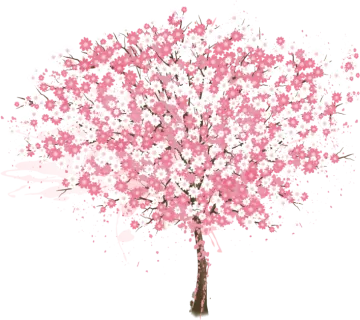 a tree with pink flowers on it