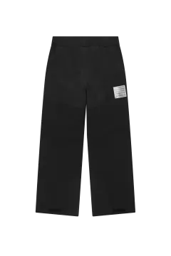 a picture of a black shorts with a white logo on the side