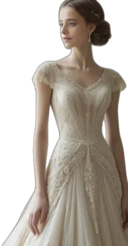 a woman in a wedding dress