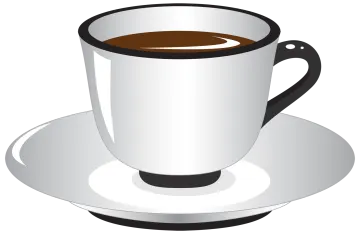a cup of coffee on a saucer
