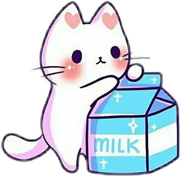 a white cat sitting next to a blue box