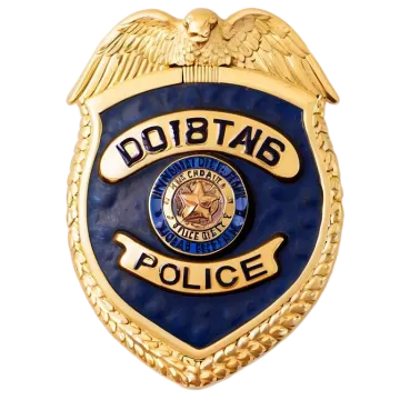a police badge on a white background
