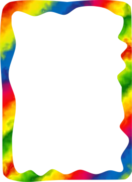 a rainbow colored frame with a white background