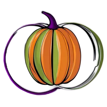 a drawing of a pumpkin on a white background