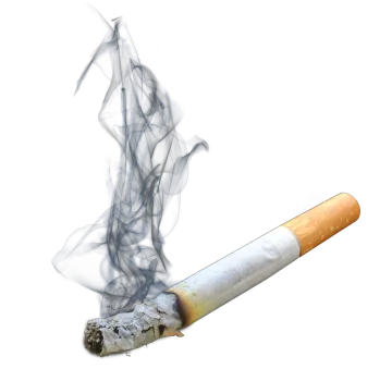a cigarette with smoke coming out of it