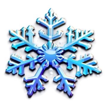a blue snowflake on a white background