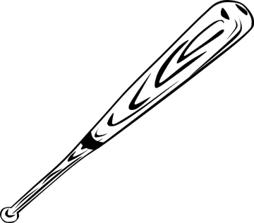 a baseball bat on a white background