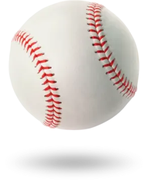 a baseball ball on a white background