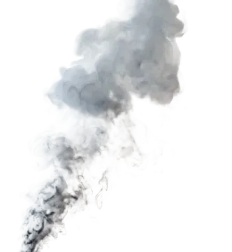 a smoke cloud on a white background