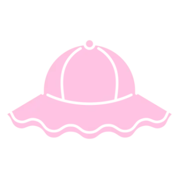 a pink hat on a white background