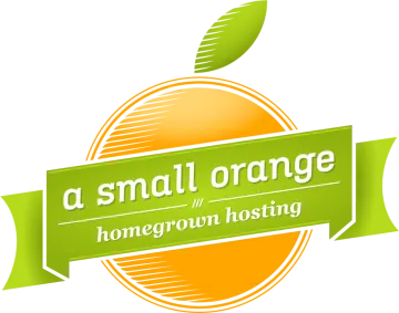 the logo for a small orange with a ribbon around it