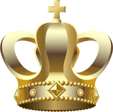 a gold crown on a white background