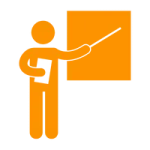 a man is pointing at the wall with his hand