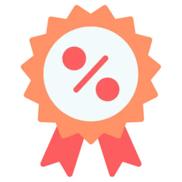 a medal with a red ribbon around it