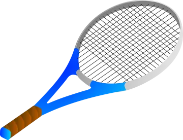 a tennis racket on a white background
