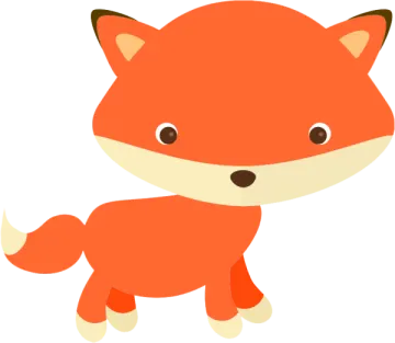a red fox with brown eyes