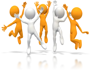 a group of people jumping in the air