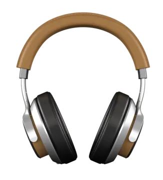 a pair of headphones on a white background