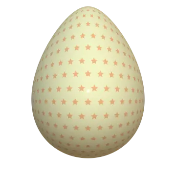 an egg with a star pattern on it