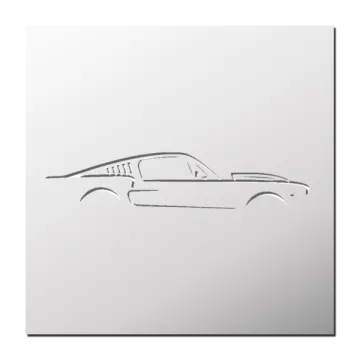 a black and white drawing of a car