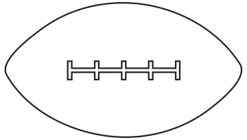 a black and white image of a football ball