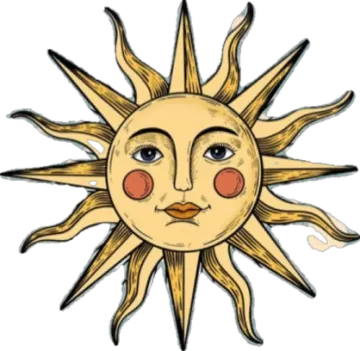 a drawing of the sun