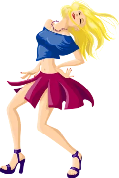 a woman dancing with her hair blowing in the wind
