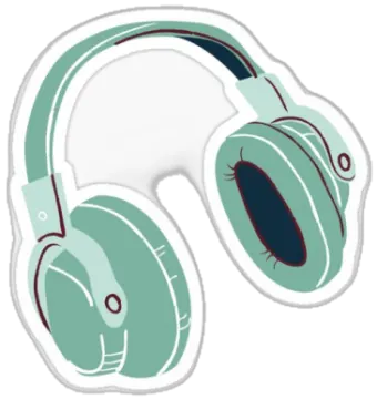 a pair of headphones sticker