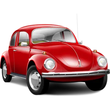 a red car on a white background