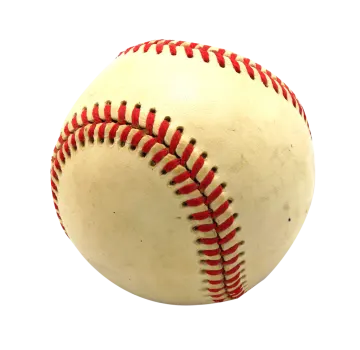 a baseball ball on a white background