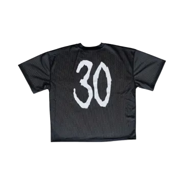 a black t - shirt with white logo on the front
