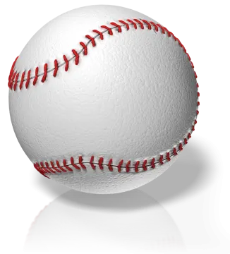 a baseball ball on a white background