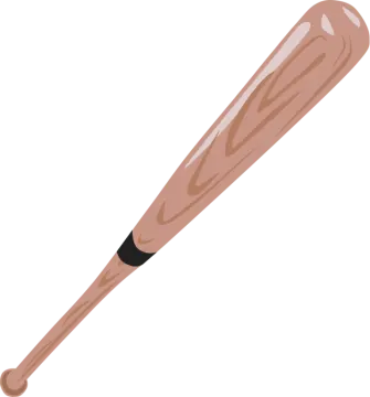 a baseball bat on a white background