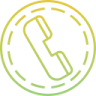 a green and yellow circle with the letter t in it