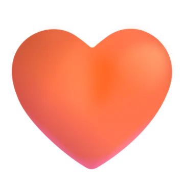 a red heart on a white background