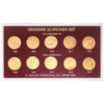 a set of six roman gold coins