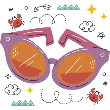 a pair of sunglasses with different shapes and colors