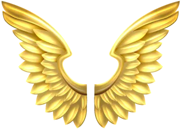 gold angel wings png