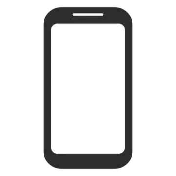 a black and white phone icon