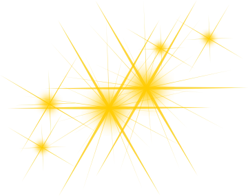 a yellow star burst on a white background