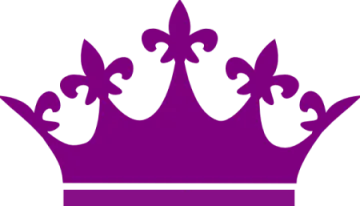 a purple crown on a white background