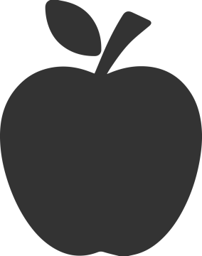 an apple icon on a white background