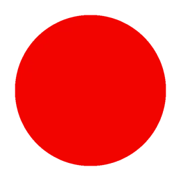 a red circle on a white background