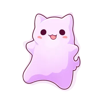 a purple cat with its eyes closed